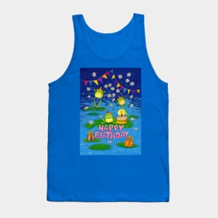 Frogs Birthday Party Tank Top